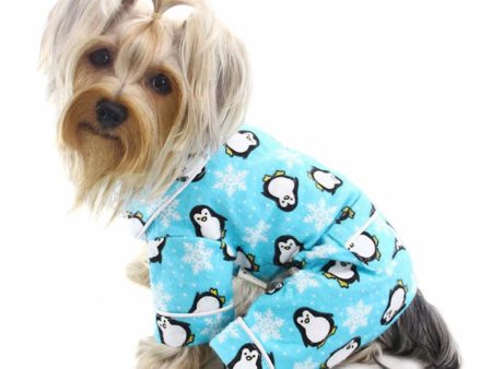 Penguins & Snowflake Flannel PJ with 2 Pockets For Sale