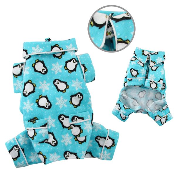 Penguins & Snowflake Flannel PJ with 2 Pockets For Sale