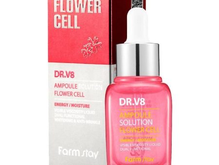 FARMSTAY DR-V8 AMPOULE SOLUTION FLOWER CELL 30ml Online now