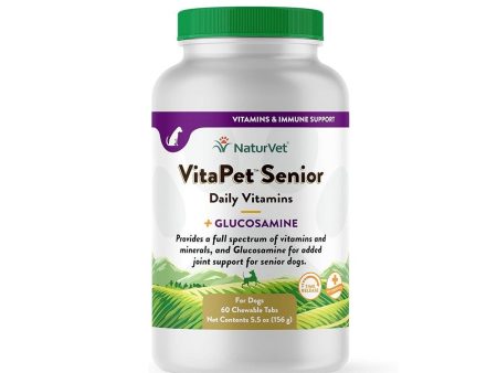 VitaPet Senior Daily Vitamins Plus Glucosamine Dog Chewable Tablets on Sale