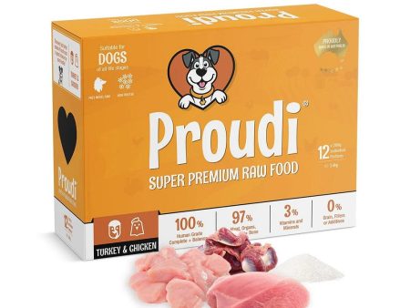 Frozen Turkey & Chicken Raw Dog Food on Sale