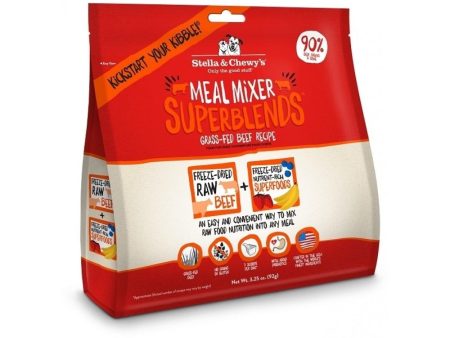 SuperBlends Freeze Dried Grass Fed Beef Dog Meal Mixers Cheap