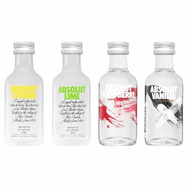 Absolut Vodka Flavours Miniatures Gift Pack (4 x 50ml) Online Hot Sale