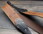 Brown Leather Banjo Strap with Black Ends Online Hot Sale