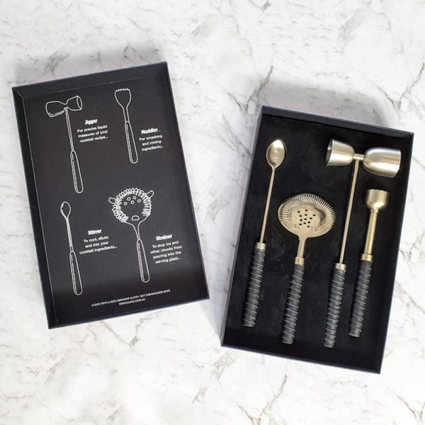 Premium Leather & Brass Cocktail Kit Discount