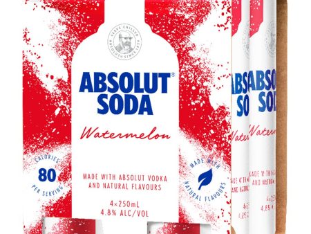 Absolut Vodka Soda & Watermelon (case of 24) 250mL Online Sale