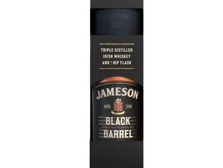 Jameson Black Barrel Limited Edition Pack with Hip Flask (700mL) Online now