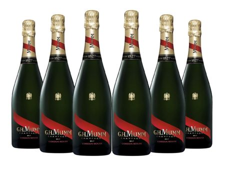 G.H. Mumm Cordon Rouge NV Champagne 750ml (Case of 6) Hot on Sale