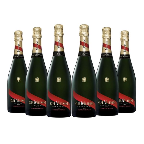 G.H. Mumm Cordon Rouge NV Champagne 750ml (Case of 6) Hot on Sale