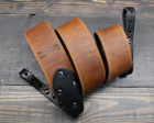 Brown Leather Banjo Strap with Black Ends Online Hot Sale