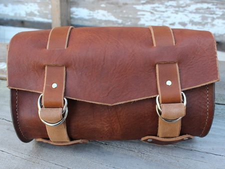 Motorcycle Tool Bag In Heavyweight Leather on Sale