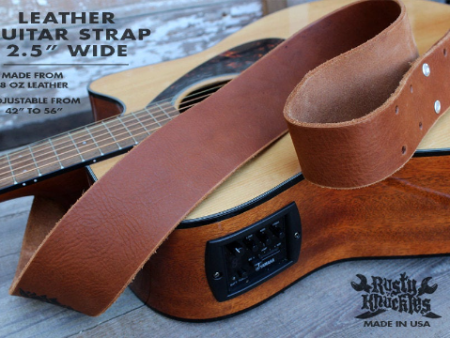 Light Brown Leather Guitar Strap Discount