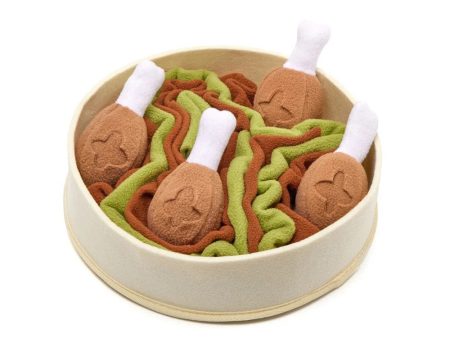 Chicken and Gravy Bowl Dog Snuffle Toy Online now