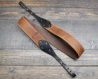 Brown Leather Banjo Strap with Black Ends Online Hot Sale