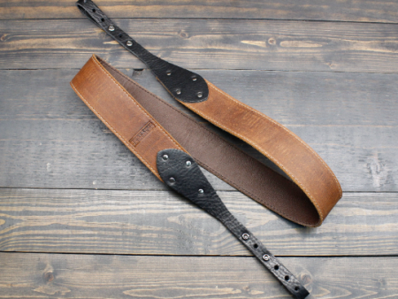 Brown Leather Banjo Strap with Black Ends Online Hot Sale