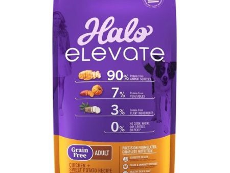 elevate Grain Free Freeze-Dried Raw Coated Adult Chicken & Sweet Potato Recipe Dog Dry Food Hot on Sale