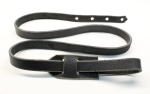 F Style Mandolin Strap Made With Black Leather on Sale