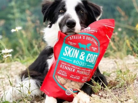 Stella s Solutions Skin & Coat Boost Freeze Dried Grass-Fed Lamb & Wild-Caught Salmon - Dinner Morsels Dog Food Hot on Sale