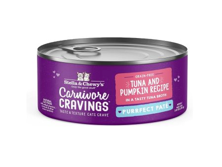 Carnivore Cravings  Adult Tuna + Pumpkin 100% Complete Balance Diet Recipe Wet Cat Can Online Sale