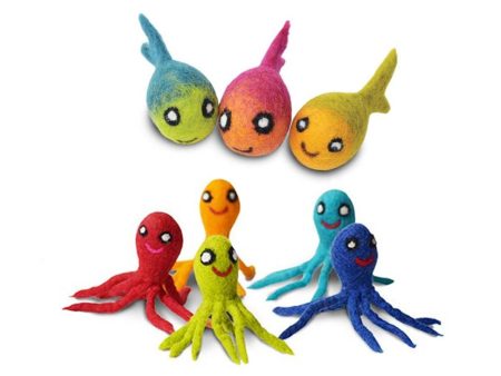 Aquatic Animal Wool Cat Toy - Assorted Styles Cheap