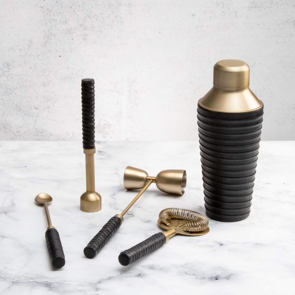 Premium Leather & Brass Cocktail Kit Discount